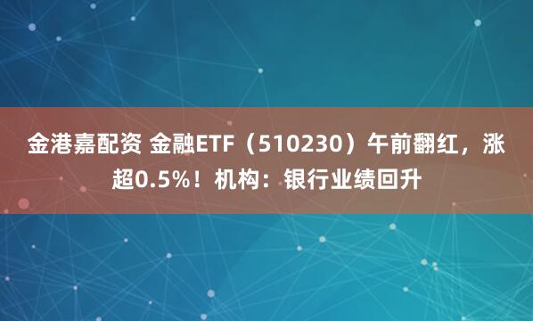 金港嘉配资 金融ETF（510230）午前翻红，涨超0.5%！机构：银行业绩回升