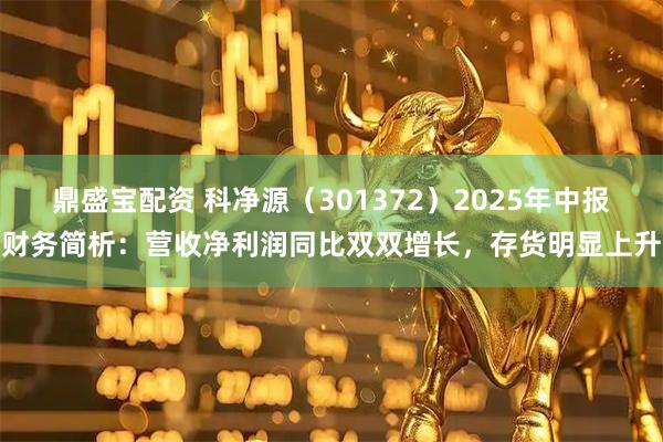 鼎盛宝配资 科净源（301372）2025年中报财务简析：营收净利润同比双双增长，存货明显上升